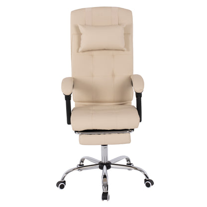 Executive Office Chair Hm1057.12 Beige With Folding Footrest 58x71x128hcm.