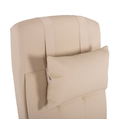 Executive Office Chair Hm1057.12 Beige With Folding Footrest 58x71x128hcm.
