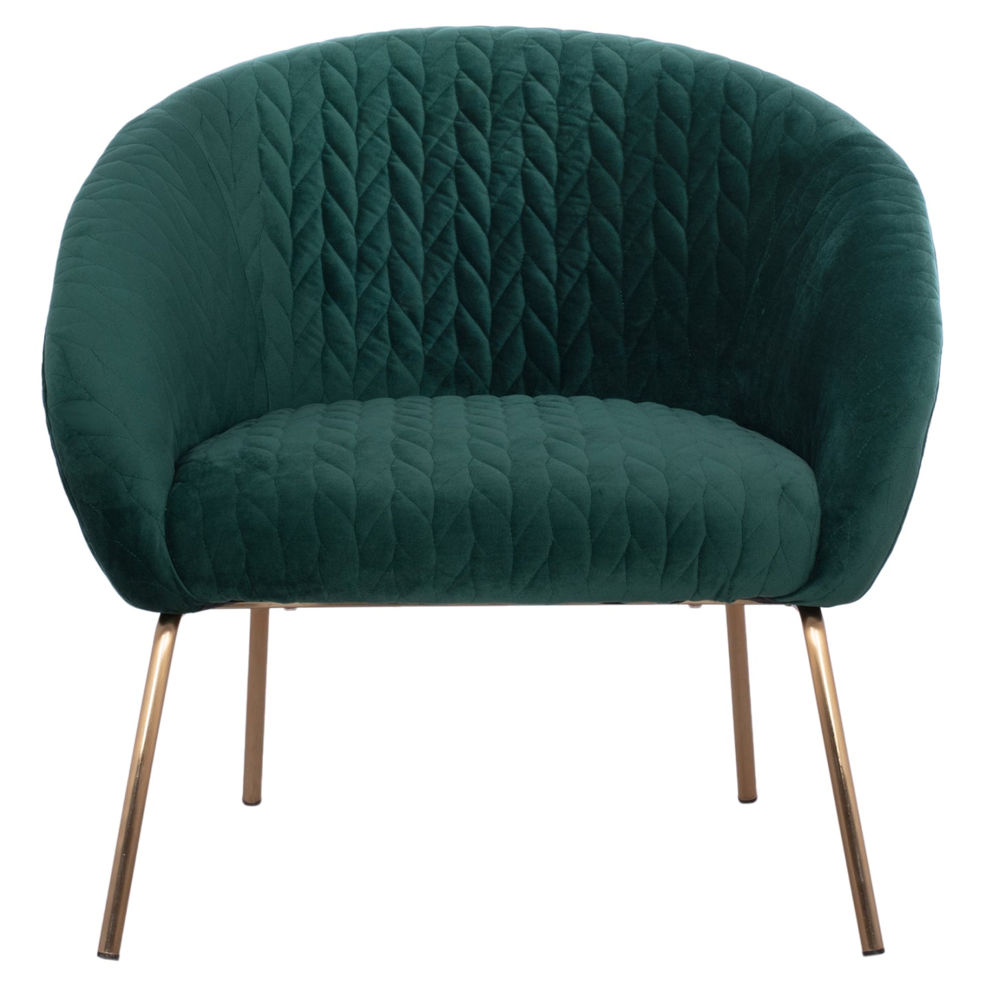 Hm8549.03 Armchair Joyce, Cypress Green Velvet, Metallic Legs