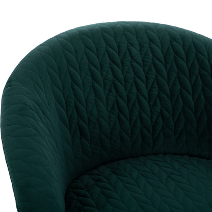Hm8549.03 Armchair Joyce, Cypress Green Velvet, Metallic Legs