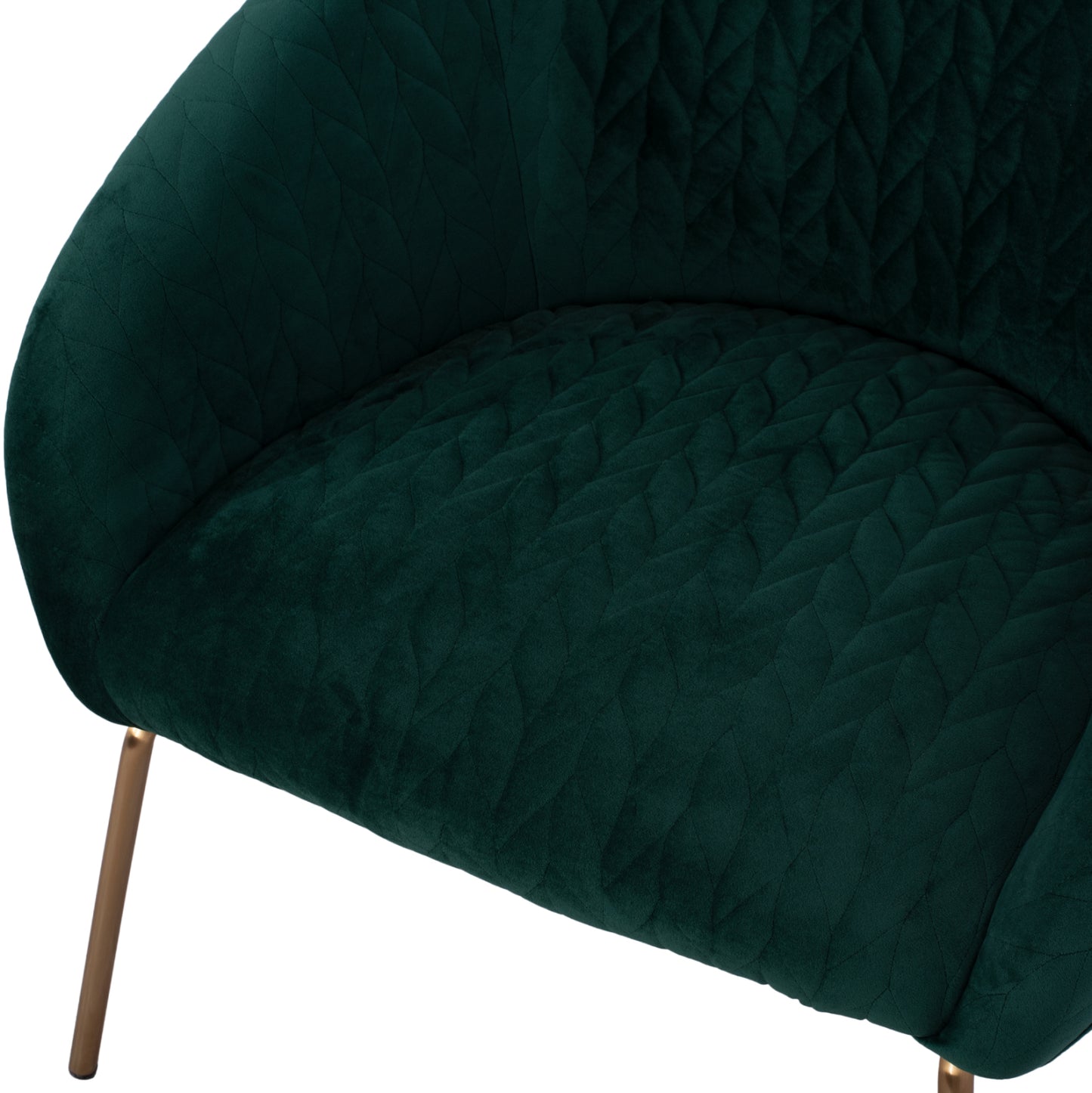 Hm8549.03 Armchair Joyce, Cypress Green Velvet, Metallic Legs
