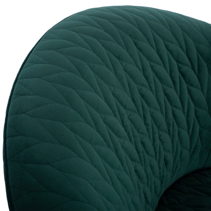 Hm8549.03 Armchair Joyce, Cypress Green Velvet, Metallic Legs