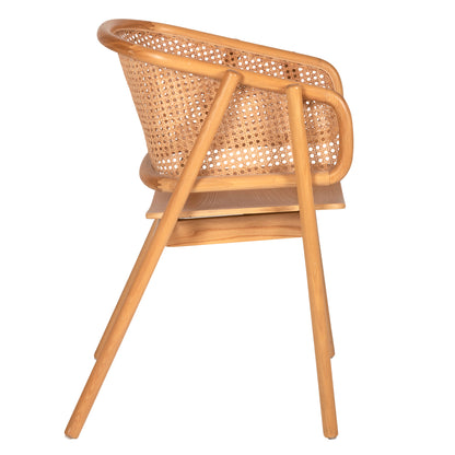 Armchair Kenlee Hm9872 Ashwood And Natural Rattan In Natural Color 57,5x55x81hcm.