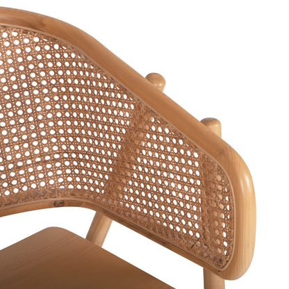 Armchair Kenlee Hm9872 Ashwood And Natural Rattan In Natural Color 57,5x55x81hcm.