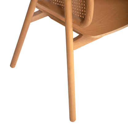 Armchair Kenlee Hm9872 Ashwood And Natural Rattan In Natural Color 57,5x55x81hcm.