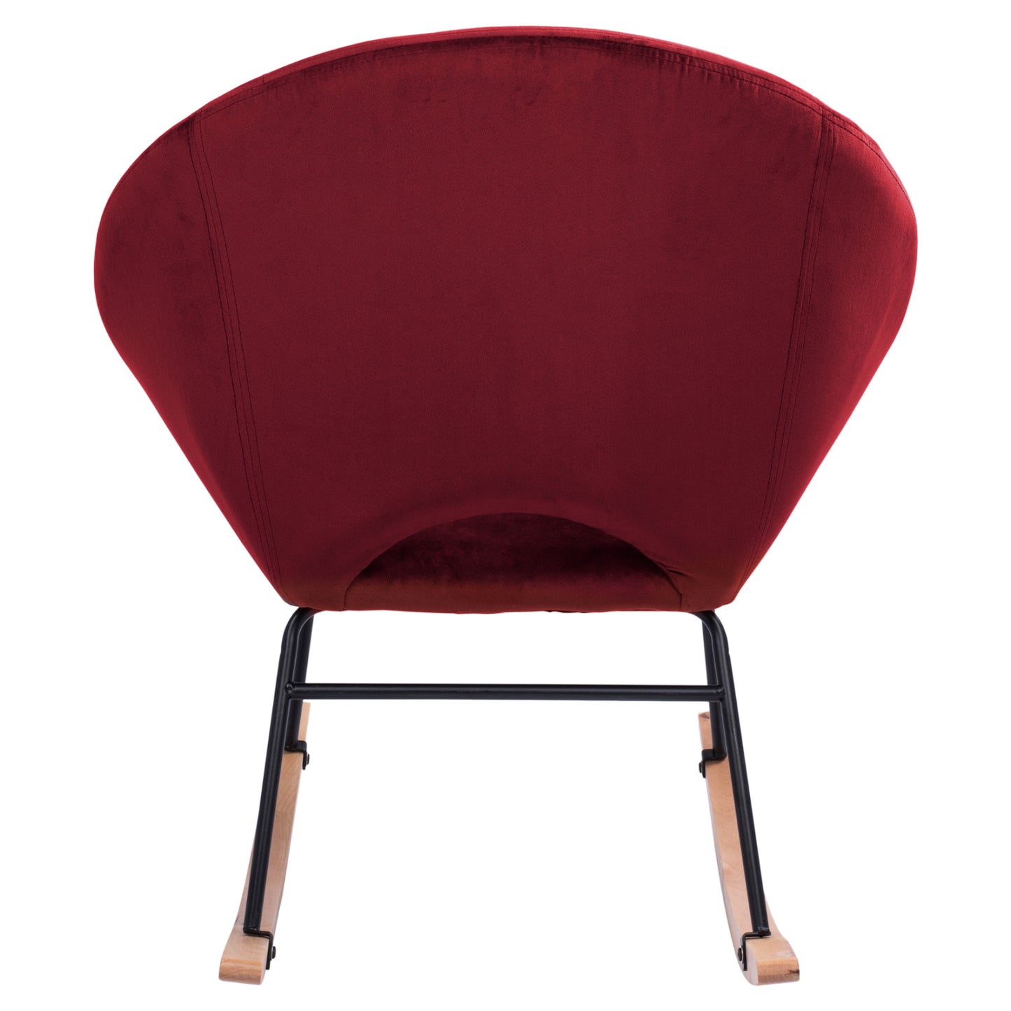 Rocker Velvet Armchair Paulina Hm8399.06, Burgundy Red 76x86x76 Cm.