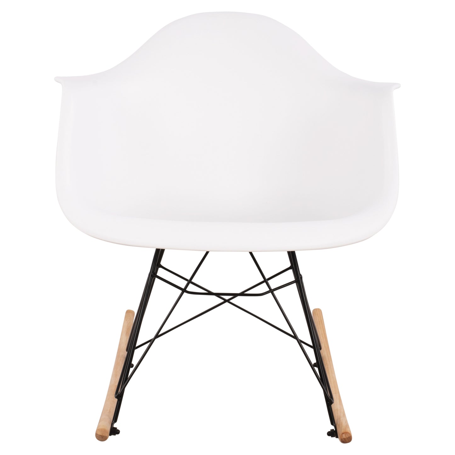 Rocking Armchair, White Seat-black Frame Hm0035.11 61x71x64 Cm
