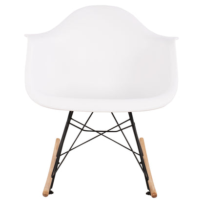 Rocking Armchair, White Seat-black Frame Hm0035.11 61x71x64 Cm