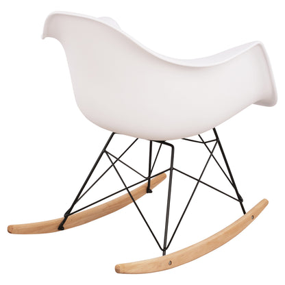 Rocking Armchair, White Seat-black Frame Hm0035.11 61x71x64 Cm