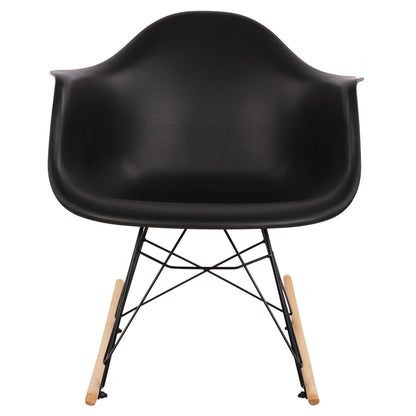 Hm0035.12 Rocking Armchair With Black Seat-black Frame, 61x71x64cm