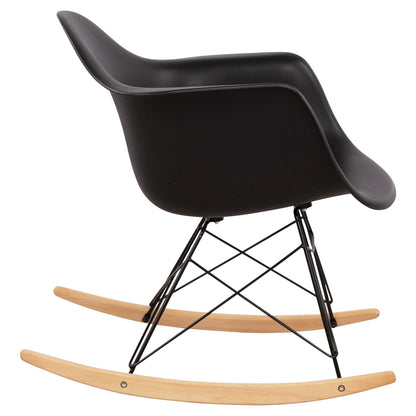 Hm0035.12 Rocking Armchair With Black Seat-black Frame, 61x71x64cm