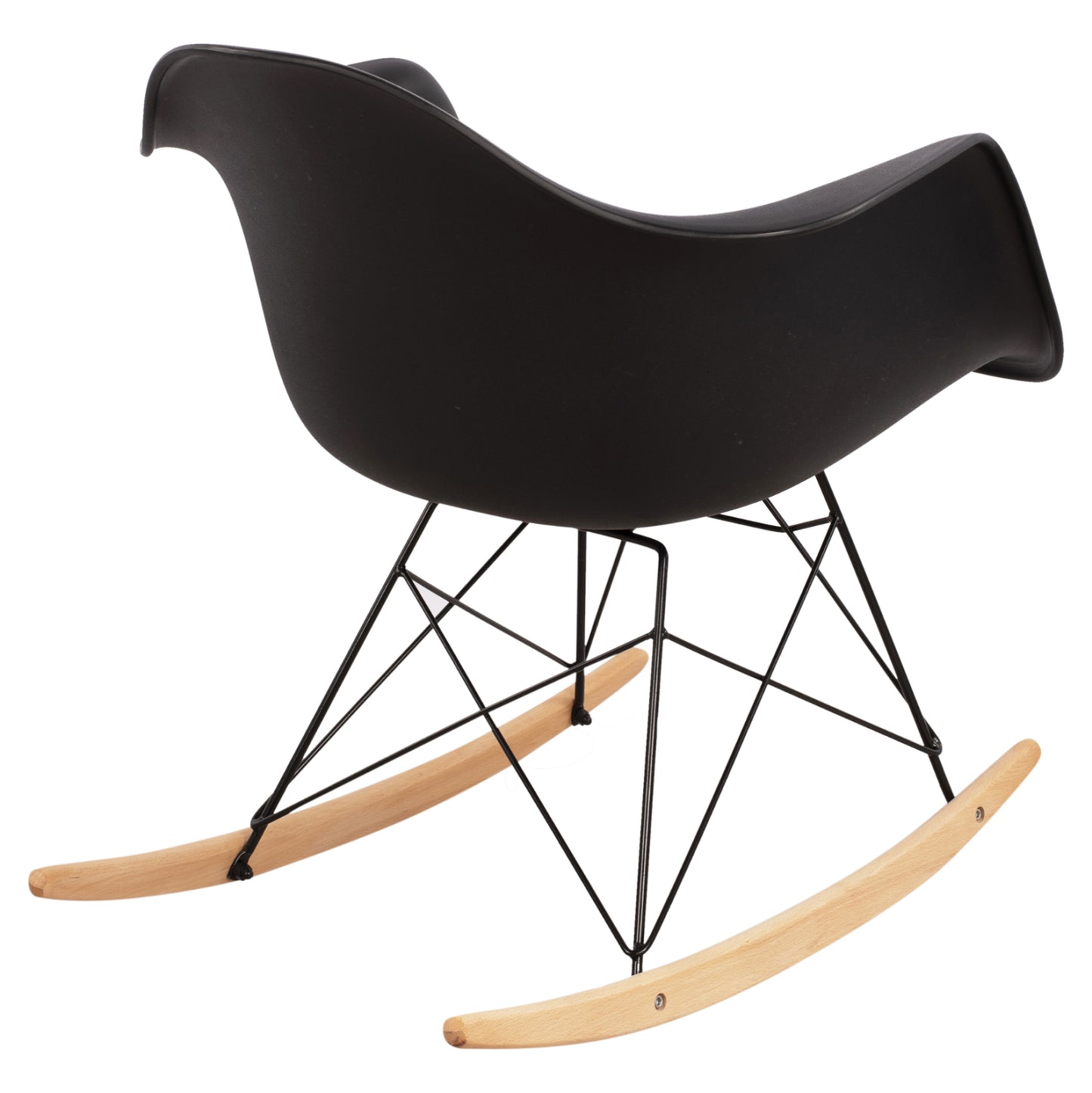 Hm0035.12 Rocking Armchair With Black Seat-black Frame, 61x71x64cm
