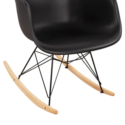 Hm0035.12 Rocking Armchair With Black Seat-black Frame, 61x71x64cm