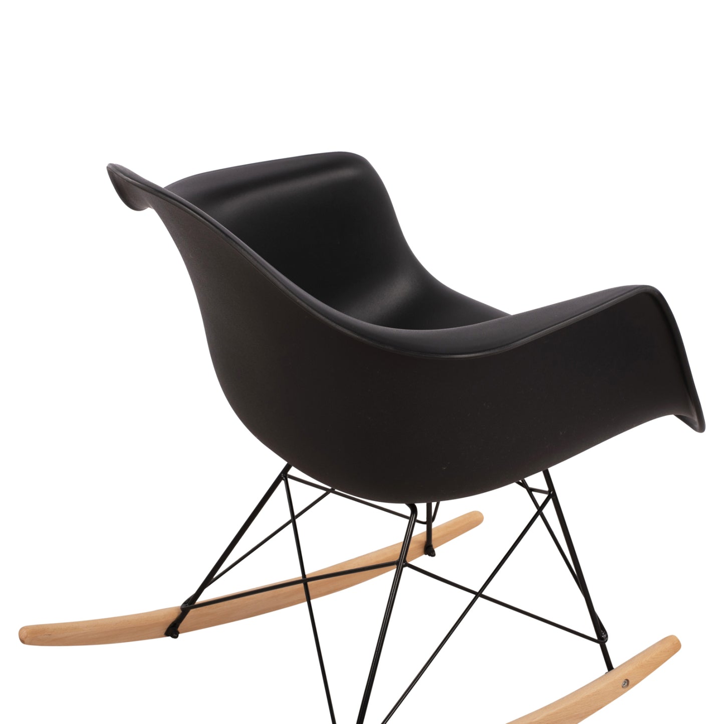Hm0035.12 Rocking Armchair With Black Seat-black Frame, 61x71x64cm