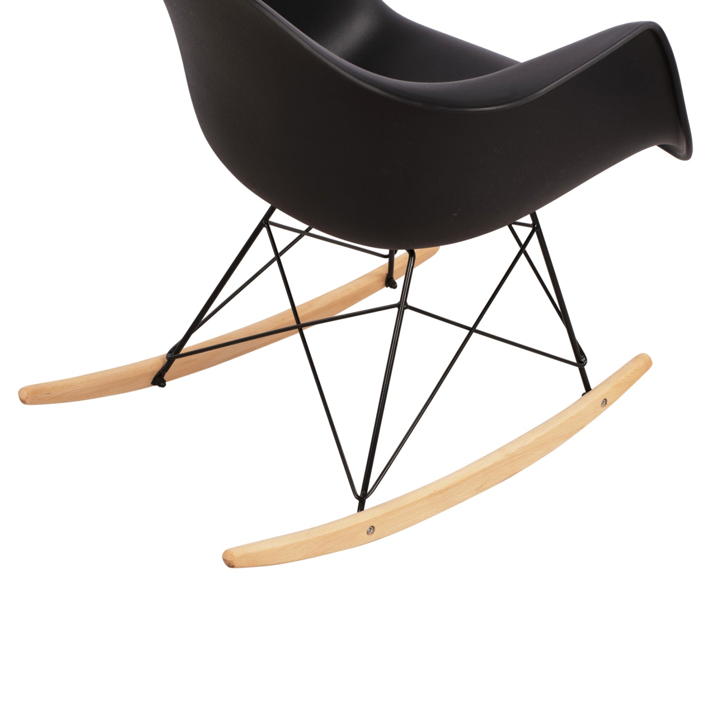 Hm0035.12 Rocking Armchair With Black Seat-black Frame, 61x71x64cm