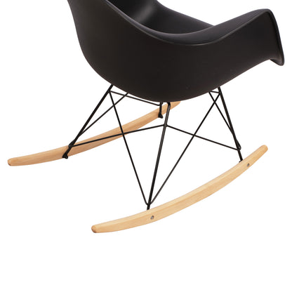 Hm0035.12 Rocking Armchair With Black Seat-black Frame, 61x71x64cm