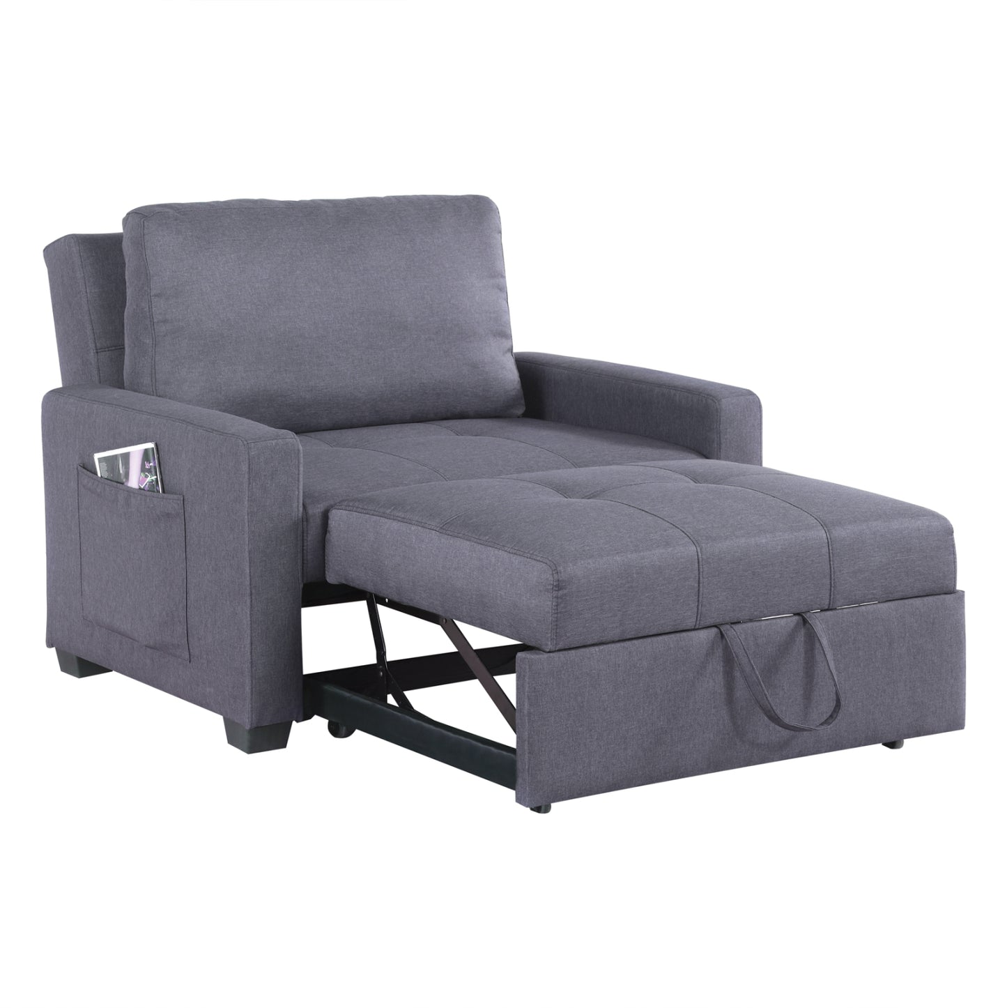 Armchair-bed Kanna Hm3083.10, Grey Fabric, 112x96x85 Cm