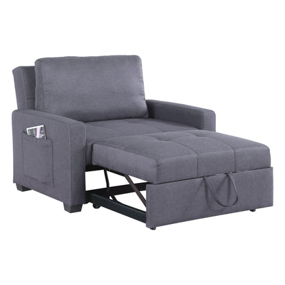 Armchair-bed Kanna Hm3083.10, Grey Fabric, 112x96x85 Cm