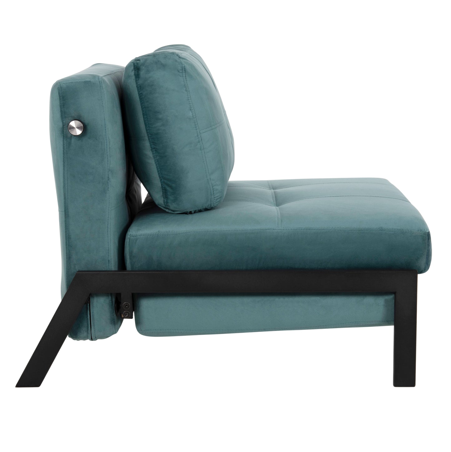 Easychair/bed Constance Hm3078.15 Turquoise Colored Velvet 95x92x66hcm.