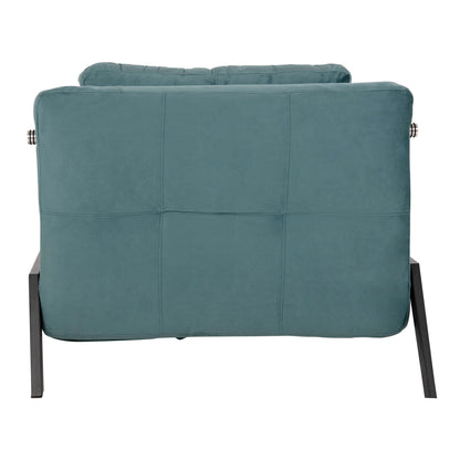 Easychair/bed Constance Hm3078.15 Turquoise Colored Velvet 95x92x66hcm.