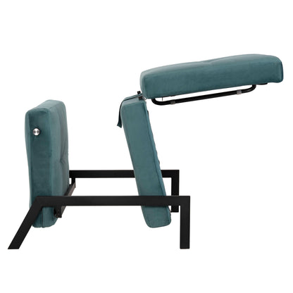 Easychair/bed Constance Hm3078.15 Turquoise Colored Velvet 95x92x66hcm.
