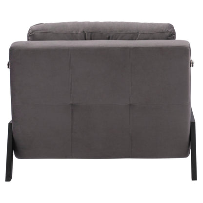 Hm3078.11 Armchair Bed, Velvet Grey, 95x92x66cm