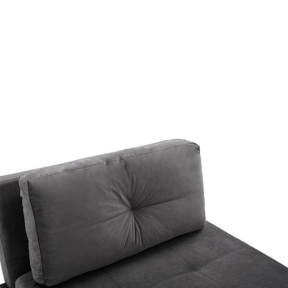Hm3078.11 Armchair Bed, Velvet Grey, 95x92x66cm