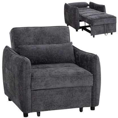 Armchair-bed Oryn Hm3307.01 Grey Fabric 85x88x78hcm.