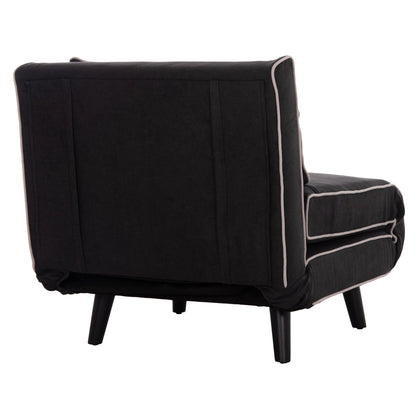 Armchair-bed Braxton Hm8425.03 Black Fabric 78x88x78hcm.