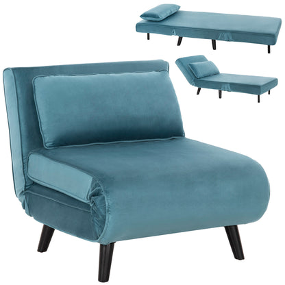 Armchair-bed Braxton Hm8425.25 Mint-colored Velvet 78x88x78hcm.