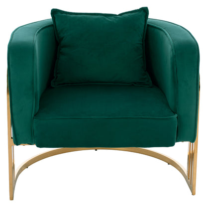 Tiana Armchair With Gold Metal Frame And Low Back In A Semi-circular Arrangement Hm8738.03