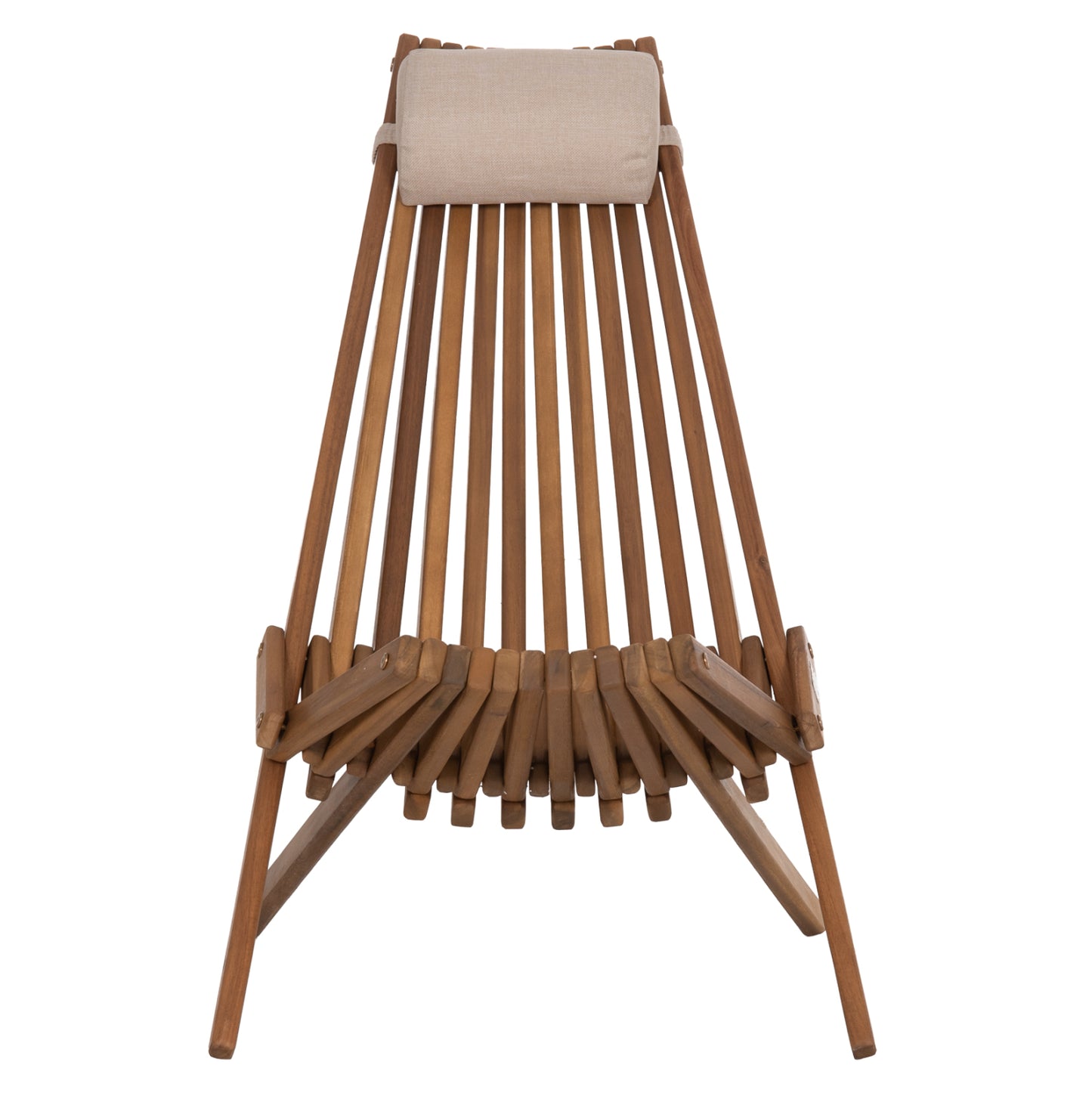 Lounge Chair With Head Cushion Folding Shigan Hm6530 Acacia Wood 56.5x83x87hcm.