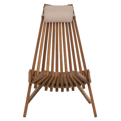 Lounge Chair With Head Cushion Folding Shigan Hm6530 Acacia Wood 56.5x83x87hcm.