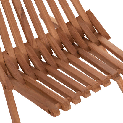 Lounge Chair Foldable Shigao Hm18112 Teak Wood--natural Color 61x88.5x89hcm.