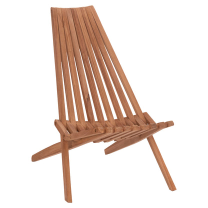 Lounge Chair Foldable Shigao Hm18112 Teak Wood--natural Color 61x88.5x89hcm.