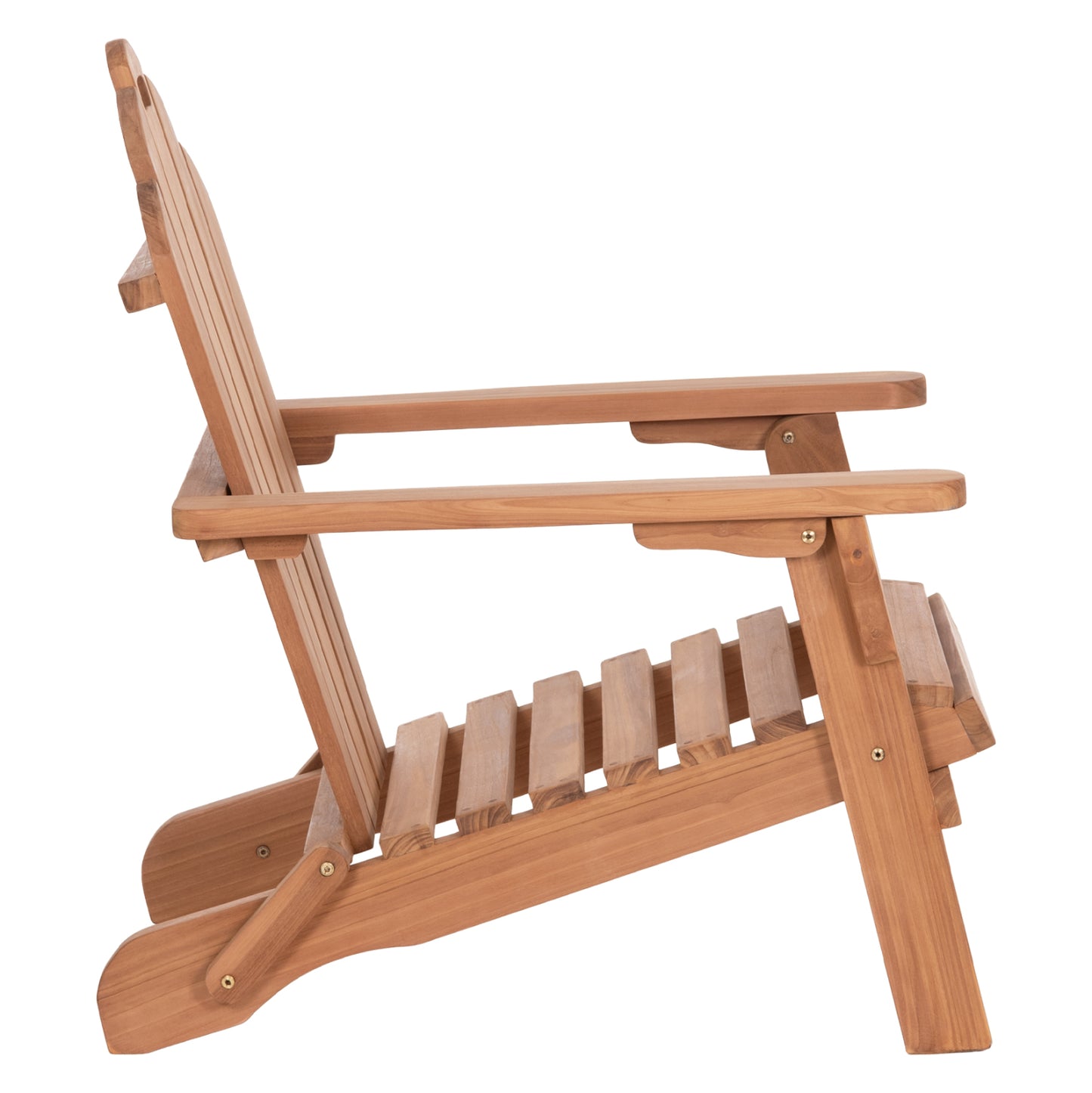 Lounge Armchair Foldable Skall Hm6619 Teak Wood In Natural Color 70.5x85x92hcm
