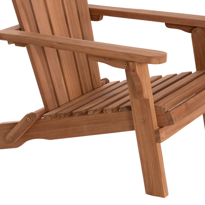 Lounge Armchair Foldable Skall Hm6619 Teak Wood In Natural Color 70.5x85x92hcm