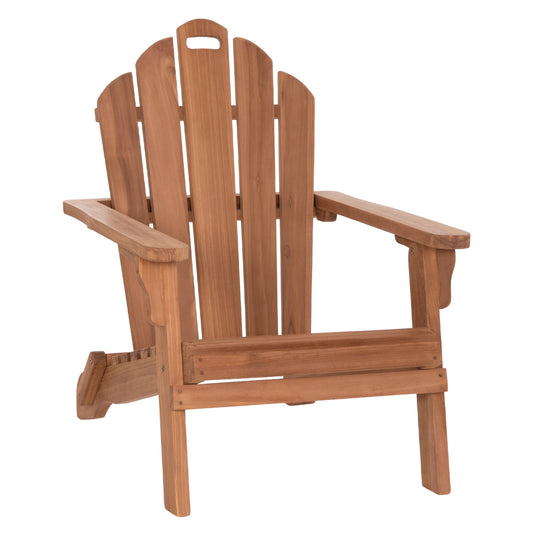 Lounge Armchair Foldable Skall Hm6619 Teak Wood In Natural Color 70.5x85x92hcm