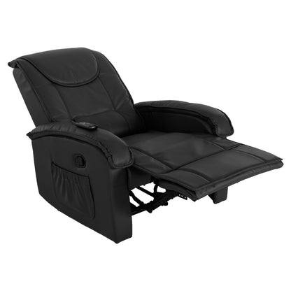 Hm0026.01 Armchair Relax, Massage Mechanism, Pu Black 88x90x80 Cm