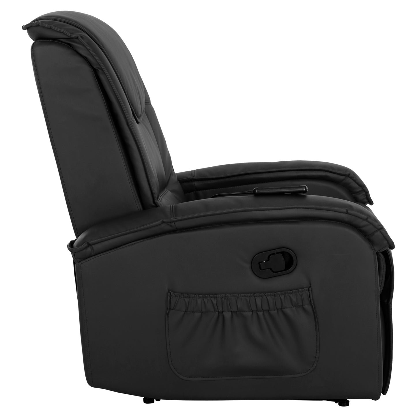 Hm0026.01 Armchair Relax, Massage Mechanism, Pu Black 88x90x80 Cm