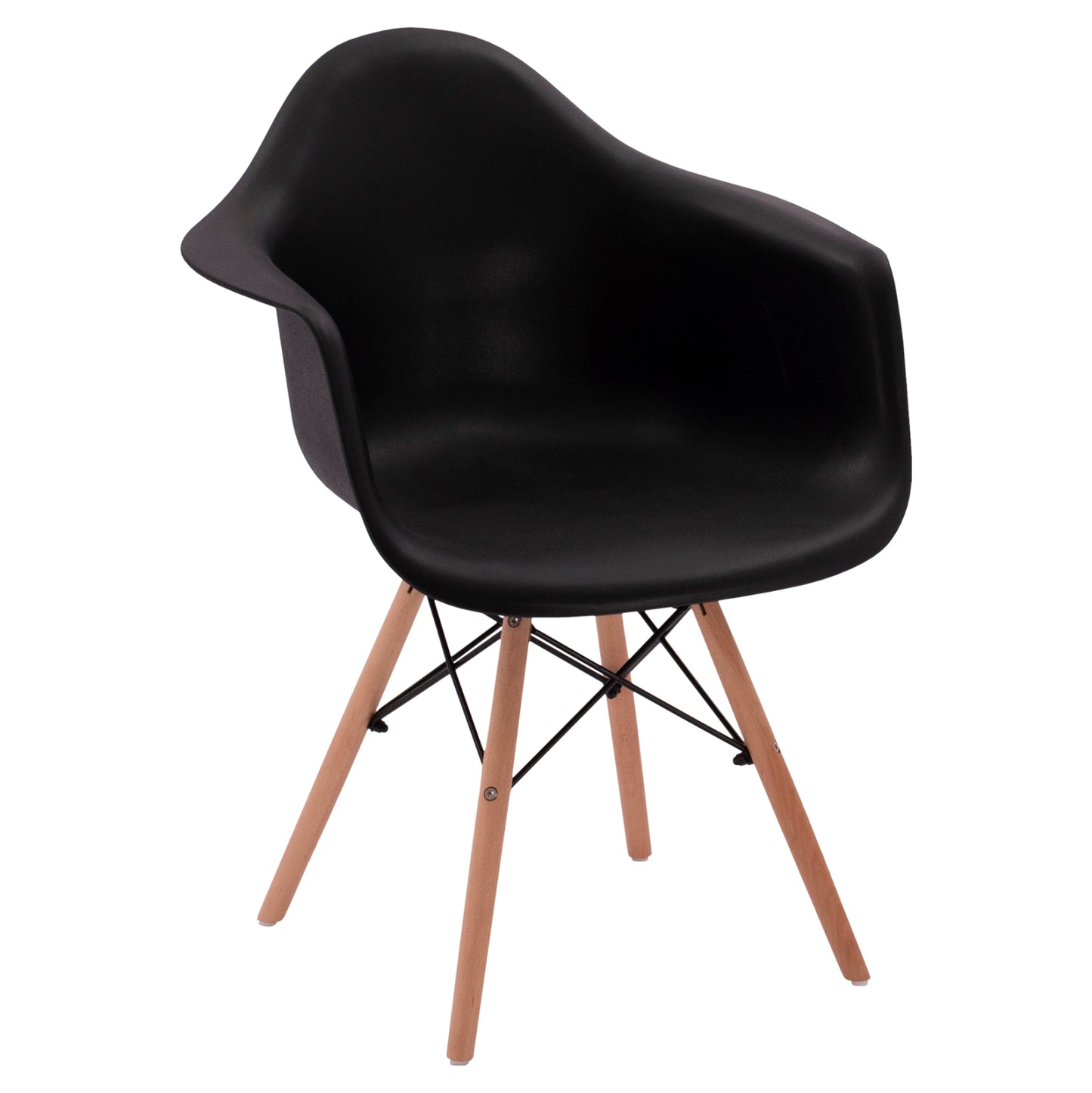 Armchair With Wooden Legs And Black Seat Mirto Hm005.02 64x60x81 Cm