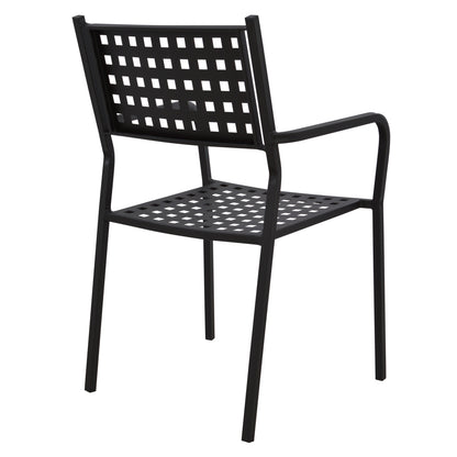 Armchair Metallic Hm5031.01 Zeta In Black Matte 54x51x84hcm