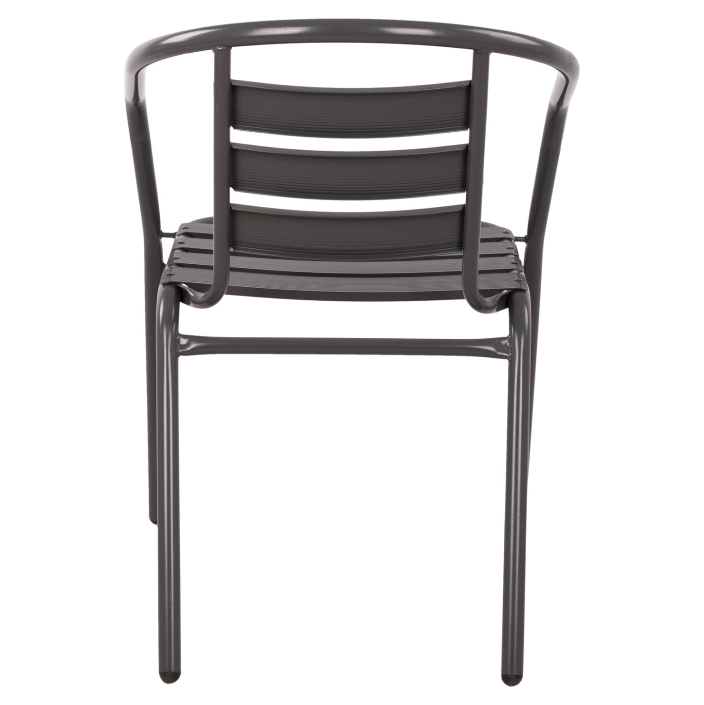 Armchair Laura Metallic Grey With Aluminum Slats Hm5037.01
