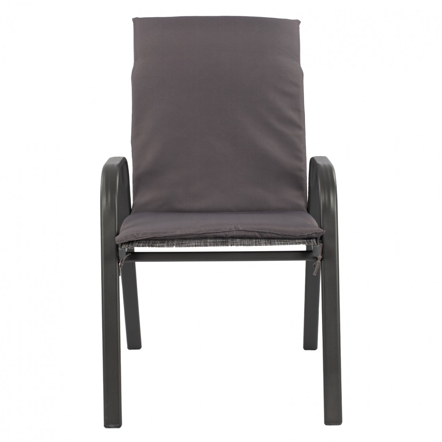 Armchair Leon Metallic Grey With Grey Cushion Hm10573.01 54x70x93h Cm.