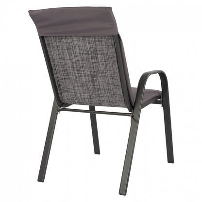 Armchair Leon Metallic Grey With Grey Cushion Hm10573.01 54x70x93h Cm.