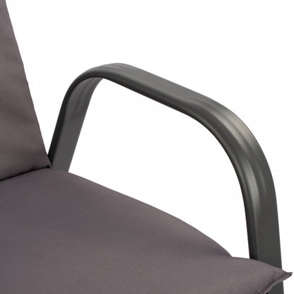 Armchair Leon Metallic Grey With Grey Cushion Hm10573.01 54x70x93h Cm.
