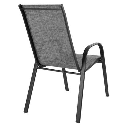 Outdoor Armchair Leon Hm5000.01 Grey Metal Frame-grey Textilene 54x70x93hcm.