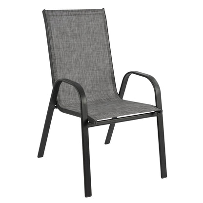 Outdoor Armchair Leon Hm5000.01 Grey Metal Frame-grey Textilene 54x70x93hcm.