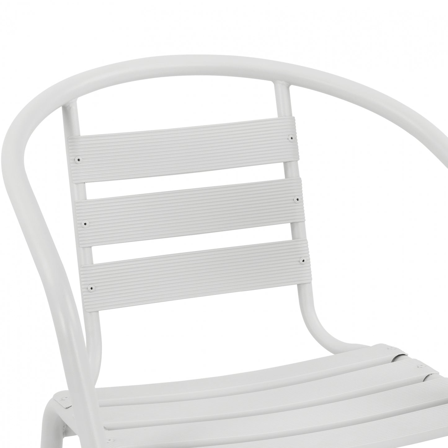 Armchair Laura Metallic White With Aluminum Slices Hm5037.02 54x59x73cm