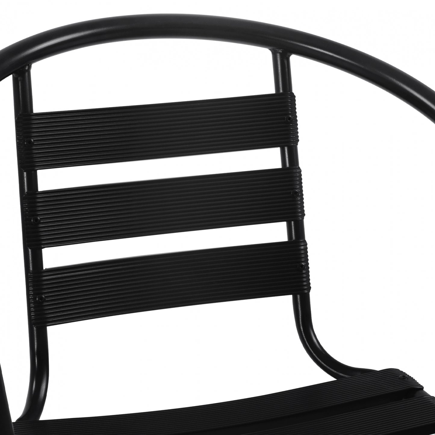Armchair Laura Metallic Black With Aluminum Slats Hm5037.03 54x59x73cm